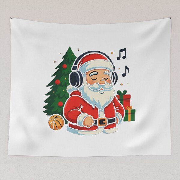 Item preview, Cool DJ Santa Christmas T-Shirt – Funny Music Lover Festive Graphic Tee designed and sold by KDesignCrafts.