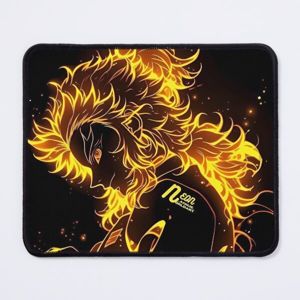 Item preview, Blazing Flame Guardian – Neon Fire Samurai Art designed and sold by Dyan4.
