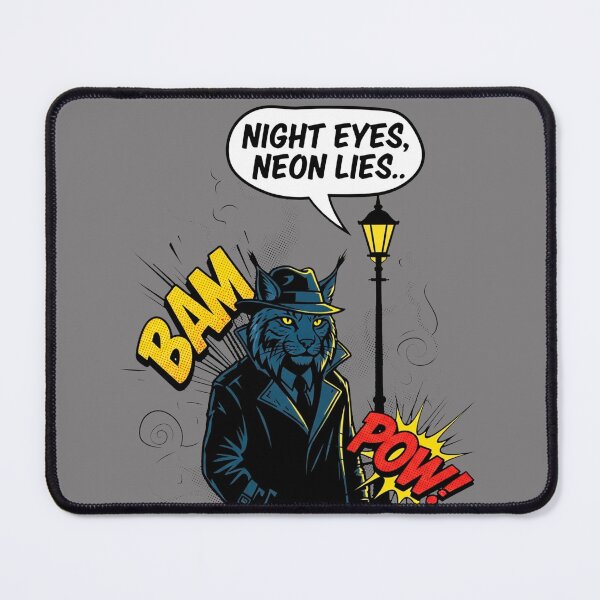 Item preview, Retro Comic Book Detective Lynx Night Eyes designed and sold by SholoStudio.