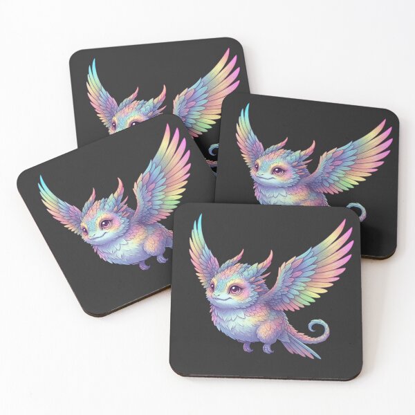 Item preview, Chromatic Finch Dragon: Pastel Rainbow Finch Dragon designed and sold by SebastianSpace.