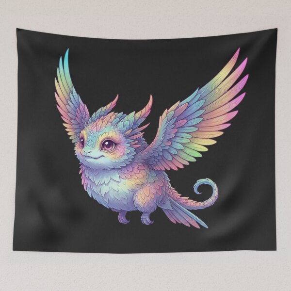 Item preview, Chromatic Finch Dragon: Pastel Rainbow Finch Dragon designed and sold by SebastianSpace.