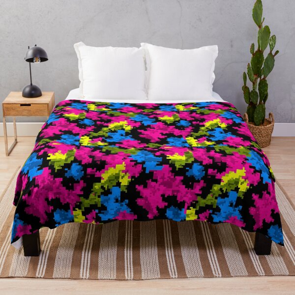 Item preview, Chic Luxurious Pixeled Camouflage For Survivalist Fan designed and sold by RoyalStarsPatts.