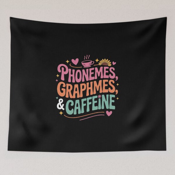 Item preview, Phonemes Graphemes and Caffeine Reading Teacher Coffee 1  designed and sold by MicanCuteStore.