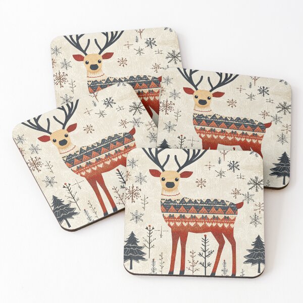 Item preview, Scandinavian Winter Reindeer – Hand-Stitched Nordic Needlework Design designed and sold by MiraLumeStudio.