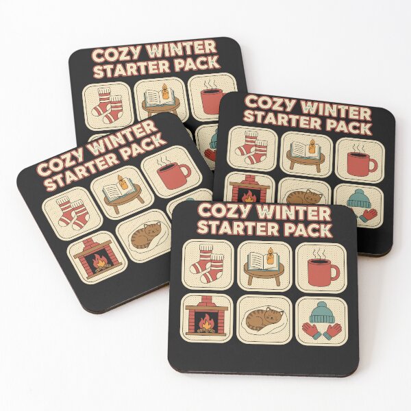 Item preview, Cozy Winter Starter Pack  Hygge Comfort Icons T-Shirt designed and sold by artistastshirt.