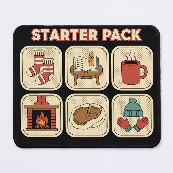 Item preview, Cozy Winter Starter Pack  Hygge Comfort Icons T-Shirt designed and sold by artistastshirt.