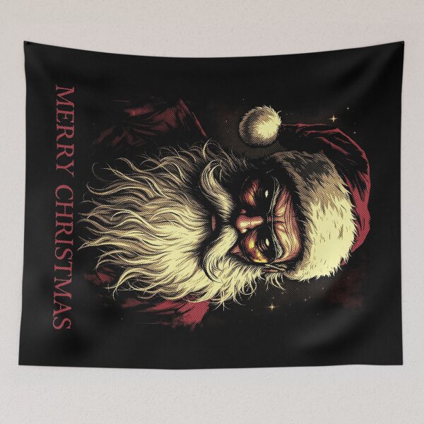 Item preview, Rock Raster Santa, designed for black fabrics designed and sold by SteadyRolling.