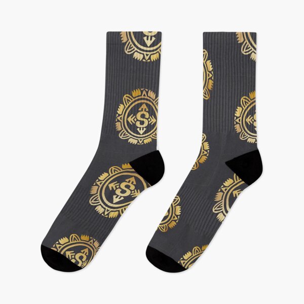 Item preview, logo, picture, uniform form, wallpaper, textiles, black background, golden 3D Mayan pictogram designed and sold by gulka8.