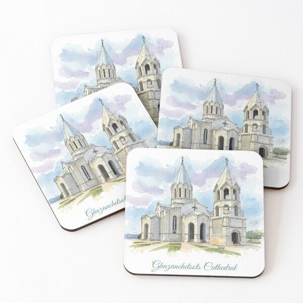 Item preview, Ghazanchetsots Cathedral Armenia | Shushi Armenian Church Architecture Art designed and sold by NareArt.