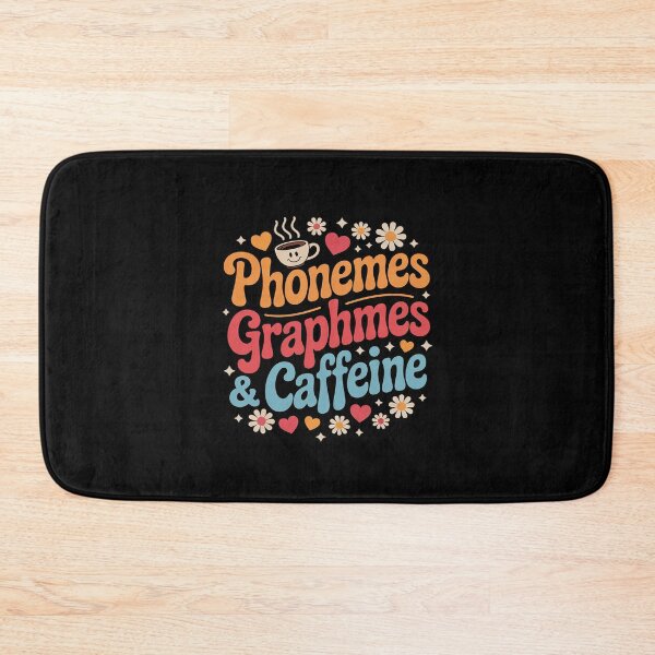Item preview, Phonemes Graphemes and Caffeine Teacher Back to School  designed and sold by lilLilaBatArt.