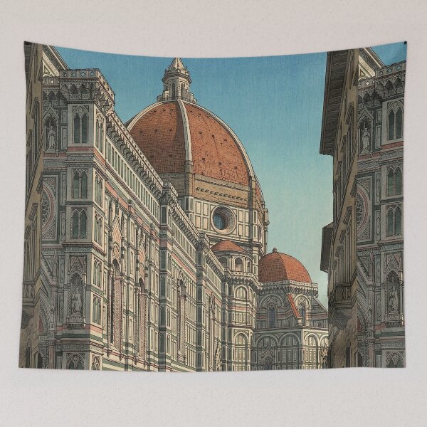 Aperçu de l'œuvre Cathédrale Santa Maria del Fiore Estampe japonaise sur bois créée et vendue par Takeda-art.