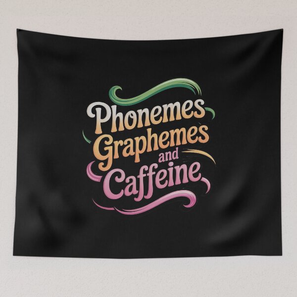 Item preview, Phonemes Graphemes and Caffeine Teacher Reading  designed and sold by lilLilaBatArt.