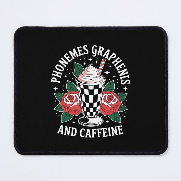 Item preview, Phonemes Graphemes and Caffeine Teacher Reading T  designed and sold by lilLilaBatArt.