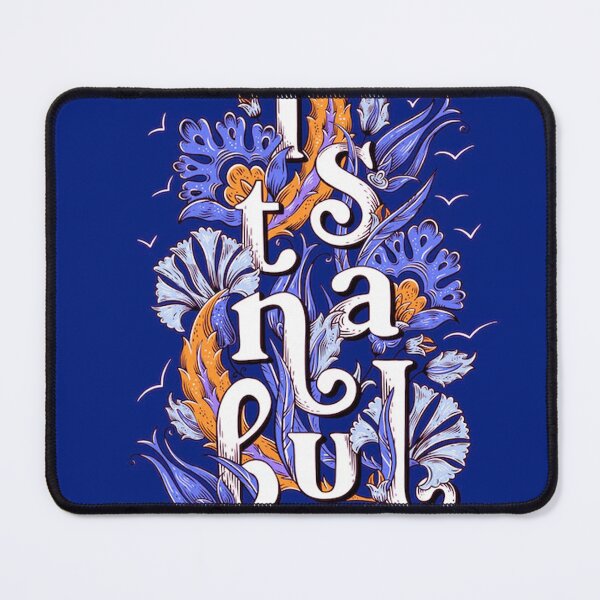 Item preview, High-Quality Realistic Sticker Mockup of Istanbul Calligraphy with Traditional Floral Art designed and sold by ARTCREATESHOP.