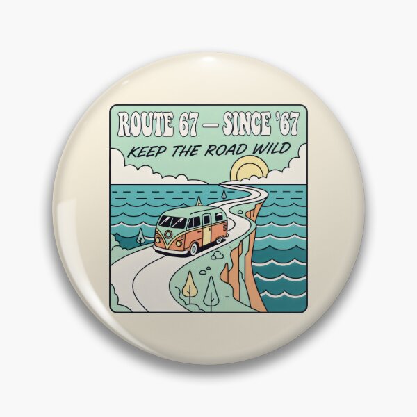 Item preview, Route 67 Coastal Van Road Trip Retro Sunset Design designed and sold by SplashTastic.