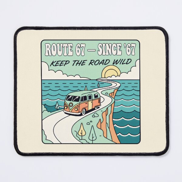 Item preview, Route 67 Coastal Van Road Trip Retro Sunset Design designed and sold by SplashTastic.