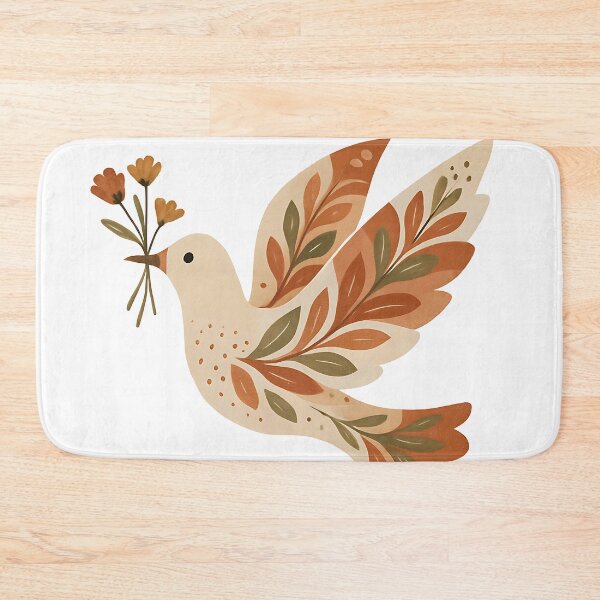 Item preview, Shalom Peace Dove Botanical Illustration designed and sold by Anna_art_space.
