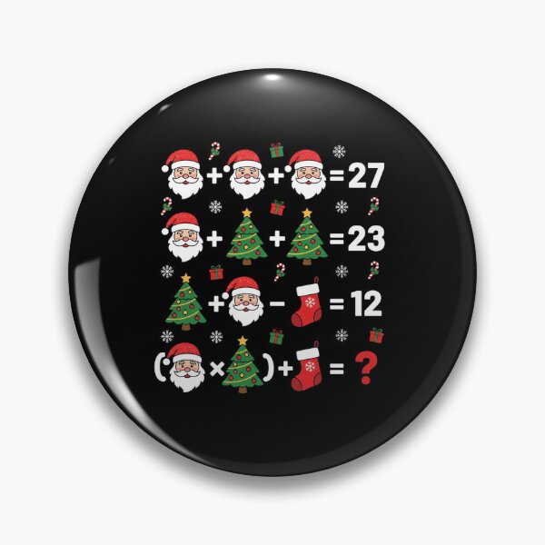 Item preview, Funny Christmas Math Puzzle Santa Tree Design designed and sold by FreshVibe Prints.