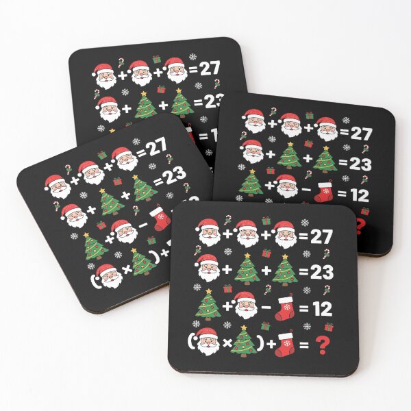 Item preview, Funny Christmas Math Puzzle Santa Tree Design designed and sold by FreshVibe Prints.