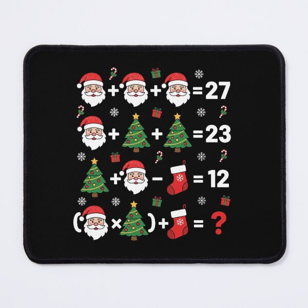 Item preview, Funny Christmas Math Puzzle Santa Tree Design designed and sold by FreshVibe Prints.