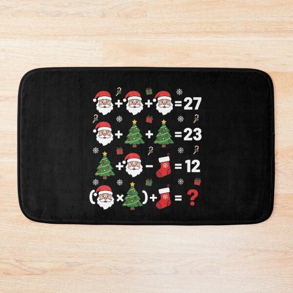 Item preview, Funny Christmas Math Puzzle Santa Tree Design designed and sold by FreshVibe Prints.