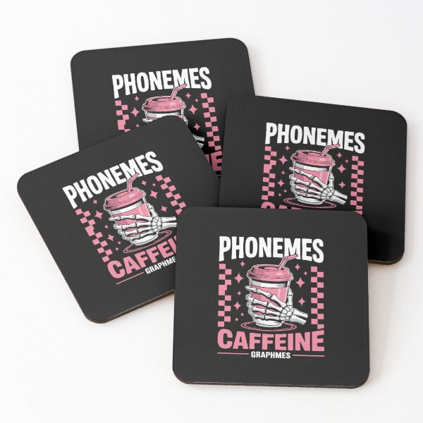 Item preview, Phonemes Graphemes and Caffeine Halloween Back to School  designed and sold by lilLilaBatArt.