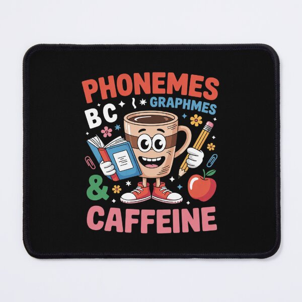 Item preview, Phonemes Graphemes and Caffeine Literacy Back to School  designed and sold by lilLilaBatArt.