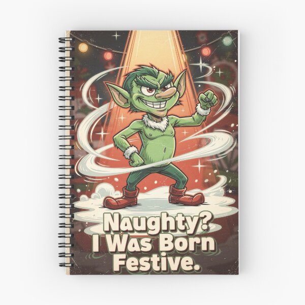 Item preview, “Funny Green Christmas Mischief Tee – BORN FESTIVE”. Ai generated. designed and sold by GreaterVibePOD.