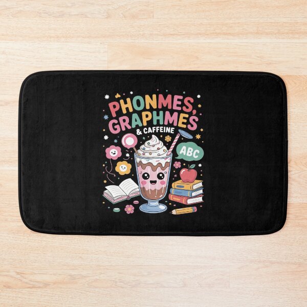Item preview, Phonemes Graphemes and Caffeine Literacy Back to School T  designed and sold by lilLilaBatArt.