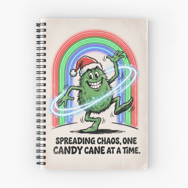 Item preview, “Funny Green Christmas Mischief Tee – SPREADING CHAOS ”. Ai generated. designed and sold by GreaterVibePOD.