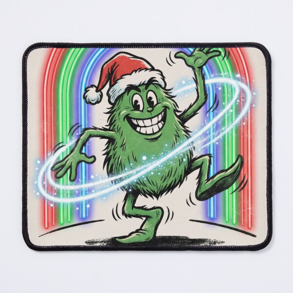 Item preview, “Funny Green Christmas Mischief Tee – SPREADING CHAOS ”. Ai generated. designed and sold by GreaterVibePOD.