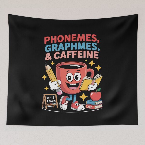 Item preview, Phonemes Graphemes and Caffeine Literacy Back to School00  designed and sold by lilLilaBatArt.
