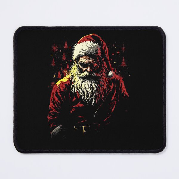 Item preview, Raster Rebel Santa, designed for black fabrics designed and sold by SteadyRolling.