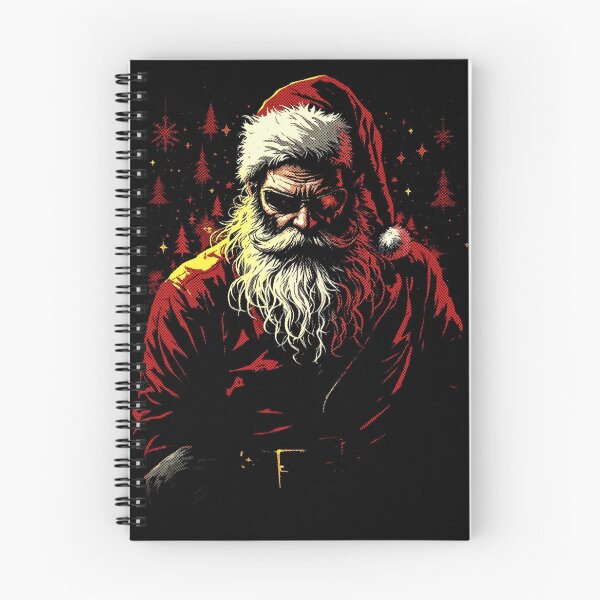 Item preview, Raster Rebel Santa, designed for black fabrics designed and sold by SteadyRolling.
