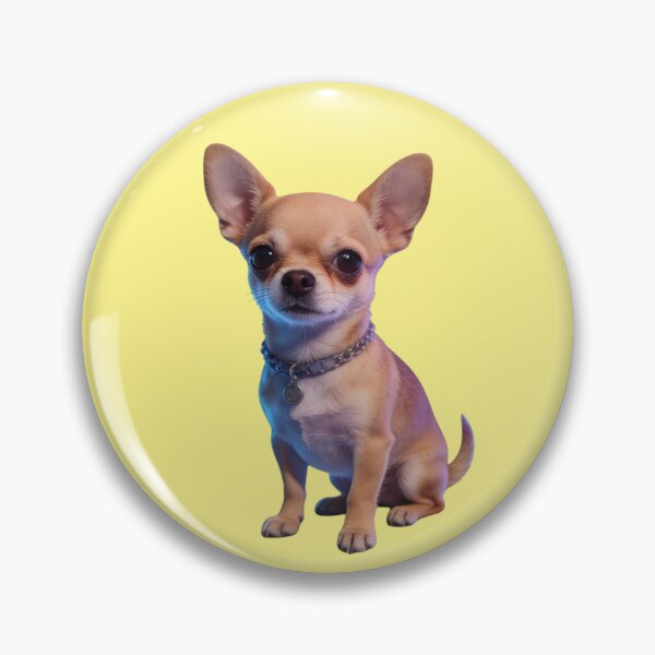 Item preview, Isolated Chihuahua Portrait | Neon Cyber Dog Art | Edgy Cute Pet Lover Gift | Dramatic Black Background designed and sold by Cherrydora.