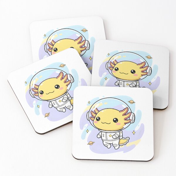 Item preview, Cute kawaii yellow axolotl astronaut  designed and sold by Kawaii Nest.