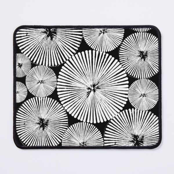 Item preview, White Lilypads Black Digital Collage designed and sold by Licorice Moon.
