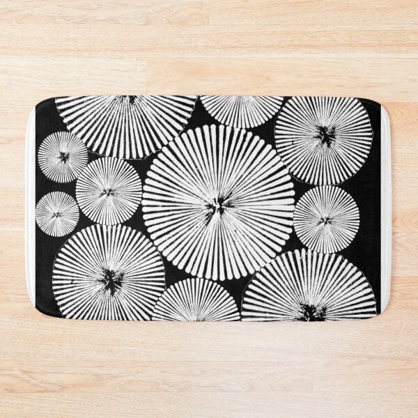 Item preview, White Lilypads Black Digital Collage designed and sold by Licorice Moon.