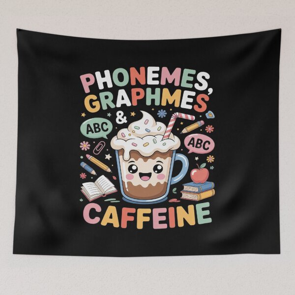Item preview, Phonemes Graphemes and Caffeine Literacy Back to School3  designed and sold by lilLilaBatArt.