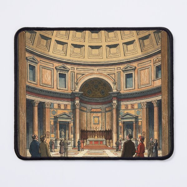 Item preview, The Pantheon in Rome Japanese Woodblock Print designed and sold by Takeda-art.