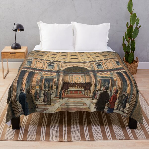 Item preview, The Pantheon in Rome Japanese Woodblock Print designed and sold by Takeda-art.