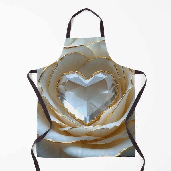 Item preview, Golden-Edged Purity – Crystal Heart Rose Art designed and sold by LaLi-Designs.