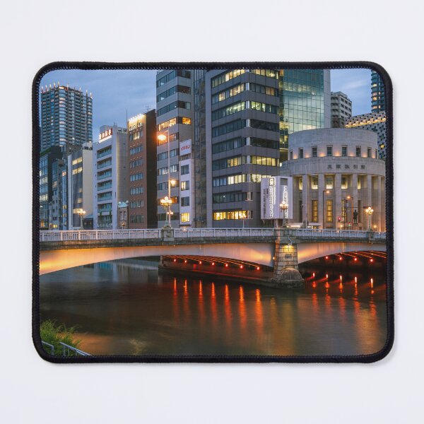 Item preview, Night view of the riverside in the Kita Ward of Osaka designed and sold by WorldScenery.