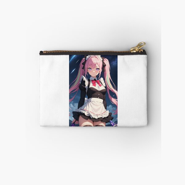 Item preview, Cosmic Pink Haired Maid Waifu | Anime Girl in Space with Twintails designed and sold by iloveanimechibi.