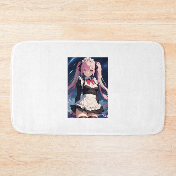 Item preview, Cosmic Pink Haired Maid Waifu | Anime Girl in Space with Twintails designed and sold by iloveanimechibi.