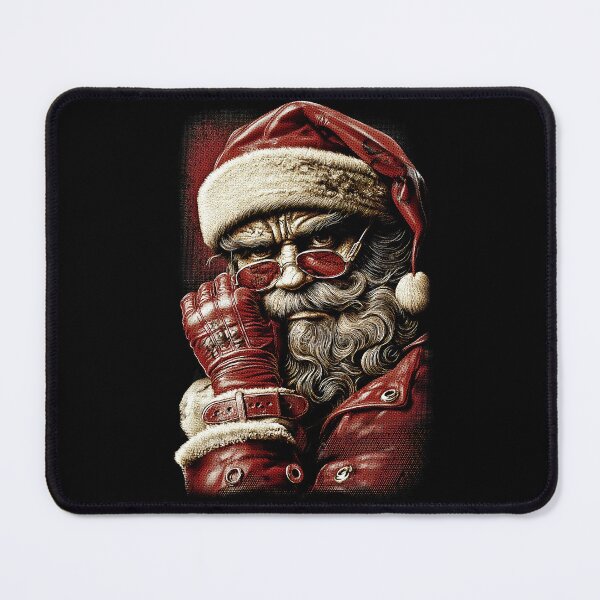 Item preview, Rocking Raster Rebel Santa, designed for black fabrics designed and sold by SteadyRolling.