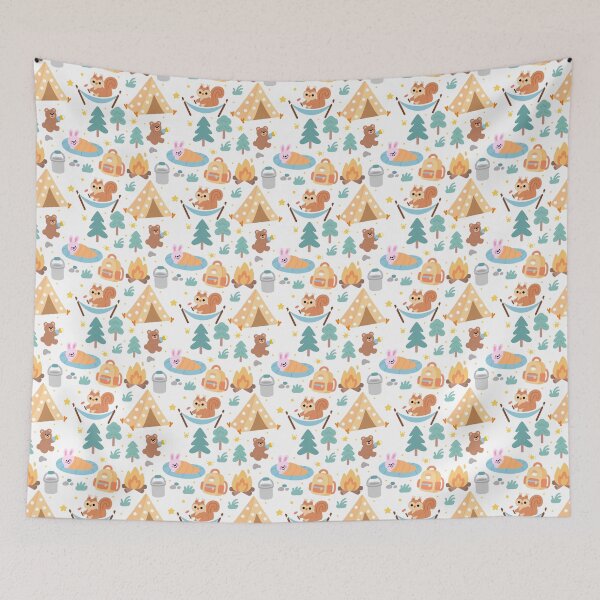Item preview, Baby Shower Camping Seamless designed and sold by KJackArtwork.