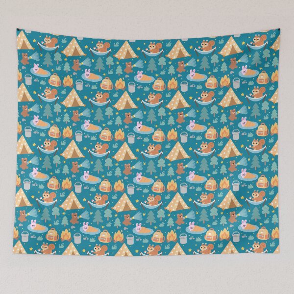 Item preview, Baby Shower Camping Seamless designed and sold by KJackArtwork.