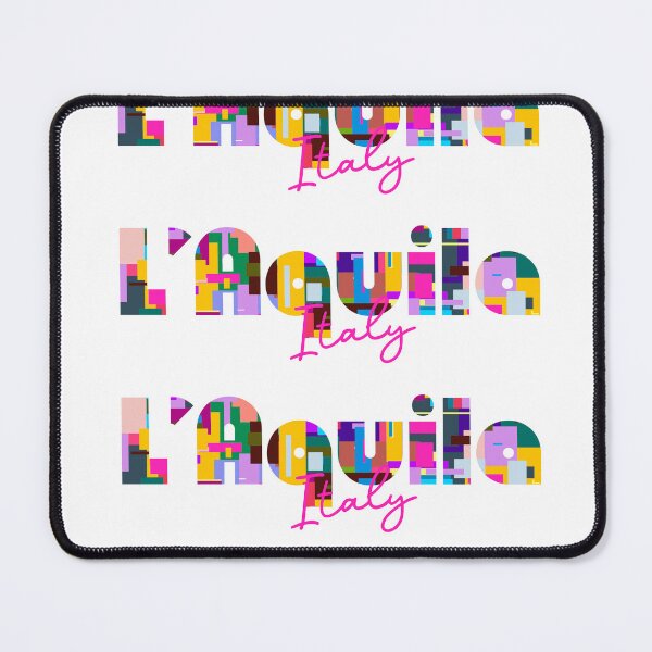 Item preview, L’Aquila, Italy, Vibrant Abstract City Typography Art designed and sold by Wanderful-roads.