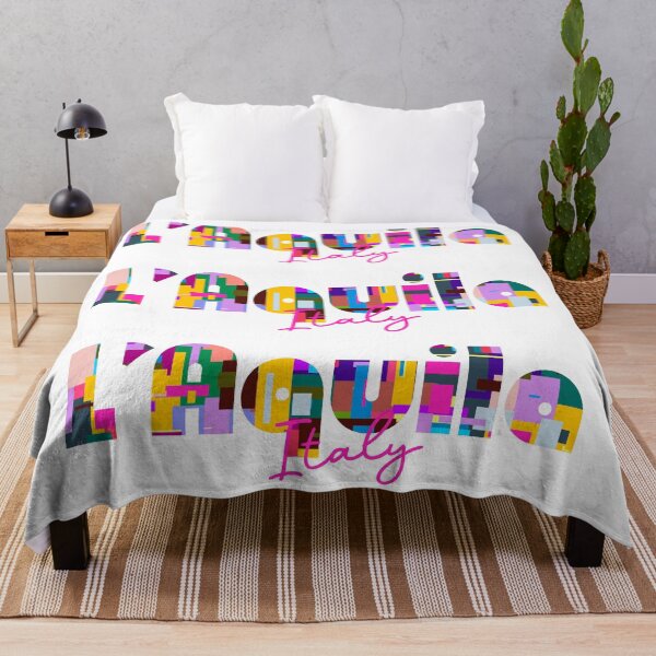 Item preview, L’Aquila, Italy, Vibrant Abstract City Typography Art designed and sold by Wanderful-roads.